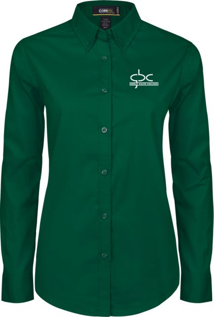 Great Basin Womens Twill Long Sleeve Button Down White Primary Logo - ONLINE ONLY