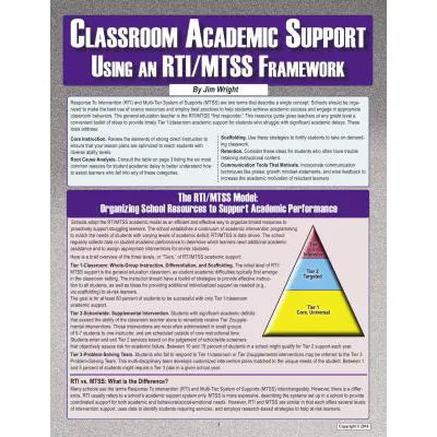 Classroom Academic Support Using an RTI/MTSS Framework