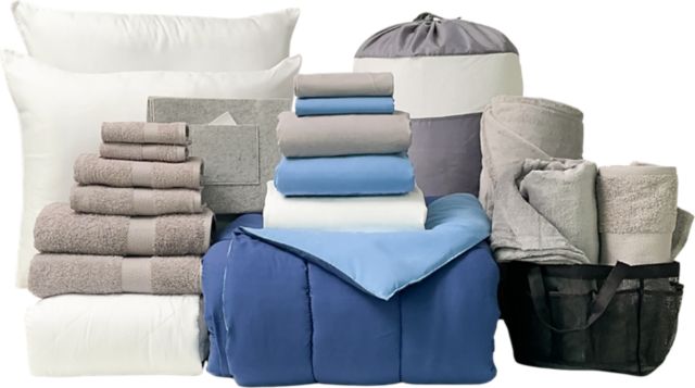 Deluxe 23pc Twin XL Bundle in Navy Light Blue - SHIPS 8/1 FOR IN-STORE PICKUP ON FALL MOVE-IN WEEKEND.